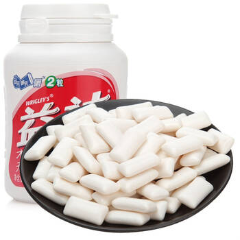 益达木糖醇无糖口香糖清爽草莓味40粒瓶装56g