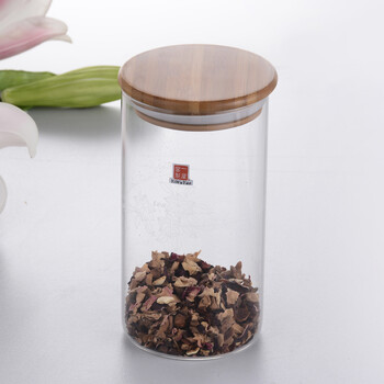 
                                                                                一屋窑制 一屋窑 耐高温玻璃800ML茶叶罐直式玻璃密封罐 糖果罐                