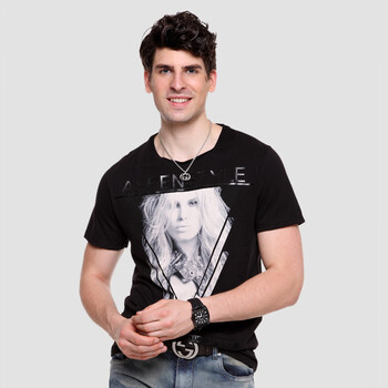 gu1981春夏季新款男装短袖t恤衫男人物印花 短袖t恤 男士 圆领 个性