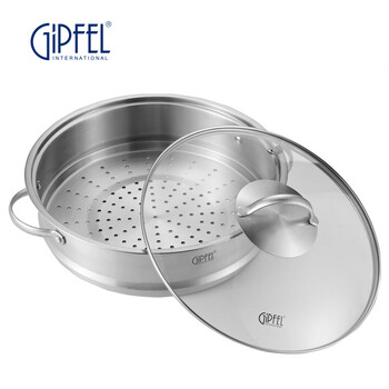 
                                        吉浦菲（GiPFEL） 德国Gipfel吉浦菲不锈钢多层大蒸锅4层蒸笼多层复底加厚蒸锅正品出口蒸笼                