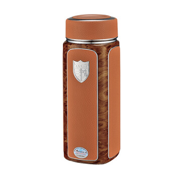 三和皮纹真空杯 高档不锈钢保温杯茶杯 礼品车载商务办公水杯子 皮纹