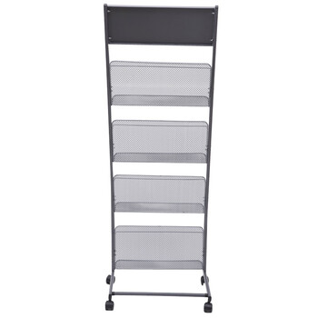 广博(GuangBo)高1.23m四层报刊架/杂志架/书报架/展示架/金属落地置物架宣传册宣传单办公用品 SZZ5515 广博(GuangBo)高1.23m四层报刊架/杂志架/书报架/展示架/金属落地置物架宣传册宣传单办公用品 SZZ5515