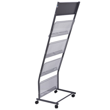 广博(GuangBo)高1.23m四层报刊架/杂志架/书报架/展示架/金属落地置物架宣传册宣传单办公用品 SZZ5515 广博(GuangBo)高1.23m四层报刊架/杂志架/书报架/展示架/金属落地置物架宣传册宣传单办公用品 SZZ5515