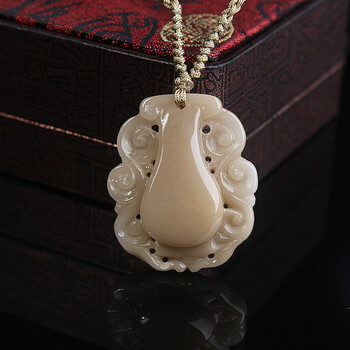 水晶一百 天然黄色兔毛晶宝瓶吊坠 主保平安 招财纳福