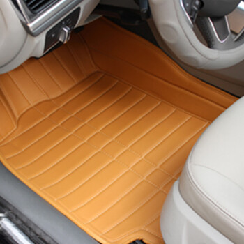 【爆品闹元宵】御盾 专车专用高包围荔枝超纤皮脚垫 黄色 现代悦动