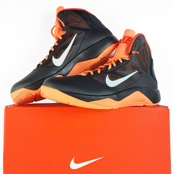 nike dual fusion bb ii 飞线实战篮球鞋 黑红 黑橙 黑橙610202-006