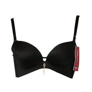 猫人专柜 2013春夏女士3/4模杯无痕性感 聚胸文胸 纯黑 75c