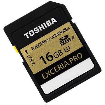 
                                        东芝（TOSHIBA） EXCERIA Pro SDHC存储卡 16G 极至超速 UHS/Class10 读260M写240M                