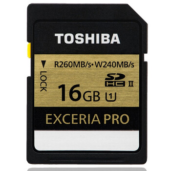 
                                        东芝（TOSHIBA） EXCERIA Pro SDHC存储卡 16G 极至超速 UHS/Class10 读260M写240M                