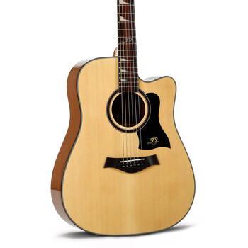 ellen正品吉他包邮 民谣木吉他41寸木色哑光亮光初学缺角吉它乐器jita