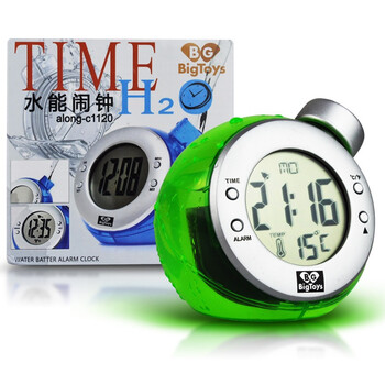 BigToys 消息果子M1 智能水发电时钟 无需电池的水能闹钟 创意环保礼品 绿色
