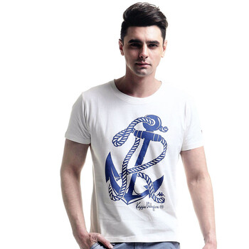 kappa卡帕背靠背男装短袖t恤图案衫k0332td52 奶白 m