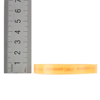 得力（deli）易撕彩色透明胶带 8mm*30y高粘小胶带 开学必备学习用品 学生文具 12卷/筒 办公用品 30007