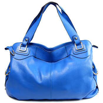 旗王新品真皮女包 专柜正品牌欧美女士包包2013新款单肩包手提包 蓝色