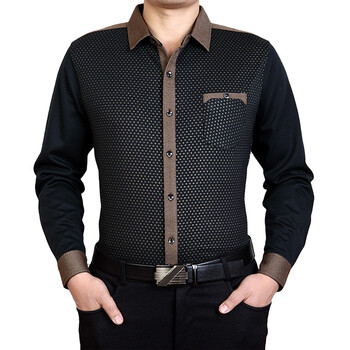 2014春装新品 威格宝男装 商务休闲衬衫 23623 墨绿色 墨绿色(54)xxl
