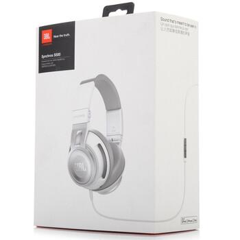 JBL S500 头戴式 立体声音乐耳机 线控带麦 HiFi音效 白色