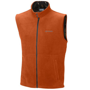 columbia/哥伦比亚 男士户外抓绒马甲lock n load fleece vest 橙色