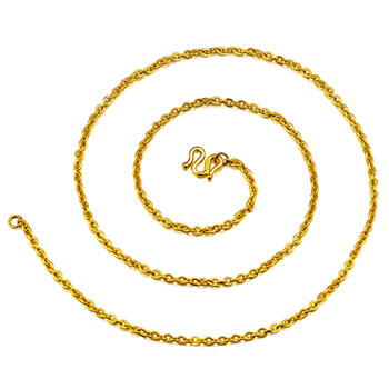 九九九九黄金珠宝 au9999纯金饰品 女款 黄金链子百搭 o字项链 不变的