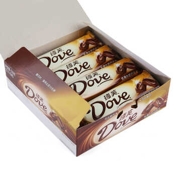 > 德芙43g排块巧克力 盒装12块 516克 丝滑牛奶巧克力 零食