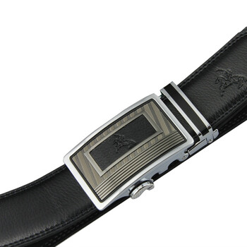 polo meisdo保罗美思得 男式加宽真皮贴皮工艺自动扣皮带y-3458a黑色