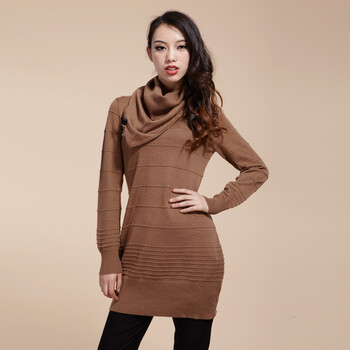 梦舒雅 春装 新品上衣 毛衣两件套可拆卸 33浅咖色 l