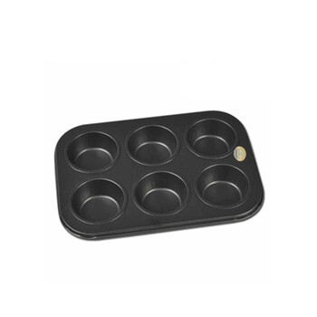 
                                        千团精工 烘焙工具 6连模/连杯DIY不粘马芬蛋糕模具 烤盘烤箱模具西点模                