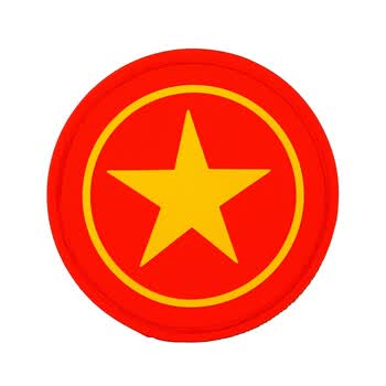 户外军用品 军迷装备运动骷髅款背包配饰魔术贴章 z11029 圆形五角星