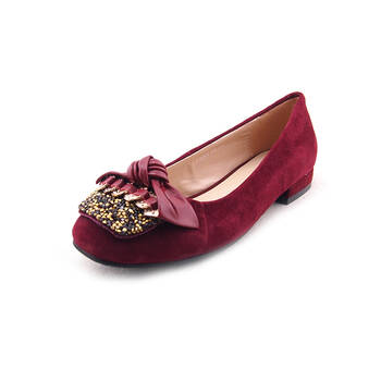 服饰鞋帽 女鞋 单鞋 > eilana艾莲娜小方头满满钻淑女平跟羊皮羊绒单