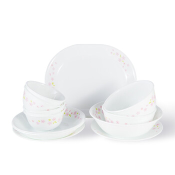 康宁CORELLE 12头樱花系列玻璃餐具套装12-SR/CN