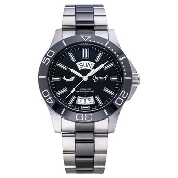 爱其华(ogival) 夜鹰系列 陶瓷自动机械男表 银黑色黑面 827ams