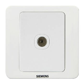 西门子开关插座面板 远景雅白5tg01111cc1有线闭路电视插座 新年心意