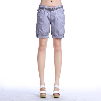 【支持货到付款】mbsky蓝色天空夏装新款女款洗水中裤梭织中裤