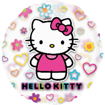 孩派HighParty生日用品/生/26寸Hello Kitty圆形铝箔气球/1个