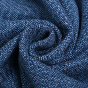 鄂尔多斯100%纯羊绒衫 新款v领虚提男套衫毛衣 深酞蓝 110