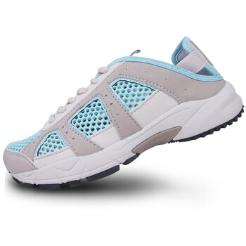 李宁子品牌新动女鞋休闲鞋徒步鞋 清爽蓝轻质速干网面运动鞋 蓝色 39