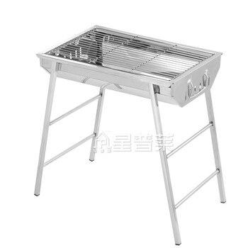 星普莱户外烧烤炉烧烤架便携不锈钢家用木炭烧烤工具K001 烧烤炉+B套餐