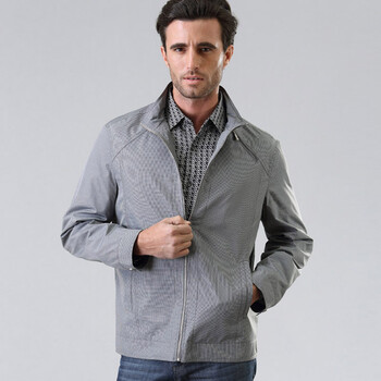 恒源祥专柜正品 2013男装外套春装夹克 男士外套休闲秋春款130006 兰