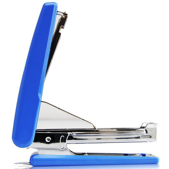 得力（deli）(deli)10#耐用订书机/订书器 尾部自带起钉器 蓝色