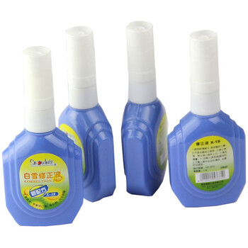白雪（snowhite）X-18修正液18ml学生涂改液学习办公改正液多用途修正笔蓝瓶单支装