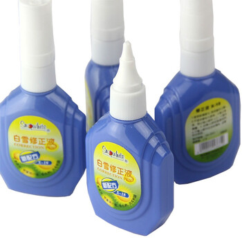 白雪（snowhite）X-18修正液18ml学生涂改液学习办公改正液多用途修正笔蓝瓶单支装