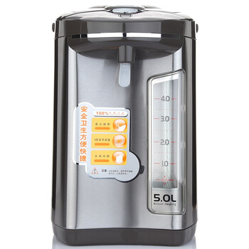 美的（Midea）电热水瓶5L 304不锈钢电水壶 2温控电热水壶 双层拉丝烧水壶 PF301-50G
