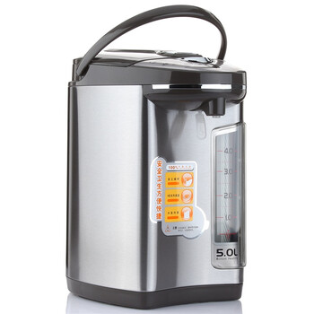 美的（Midea）电热水瓶5L 304不锈钢电水壶 2温控电热水壶 双层拉丝烧水壶 PF301-50G