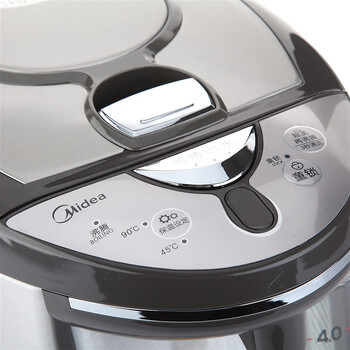 美的（Midea）电热水瓶5L 304不锈钢电水壶 2温控电热水壶 双层拉丝烧水壶 PF301-50G