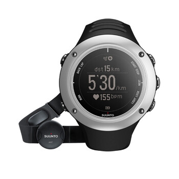 颂拓(suunto)手表 ambit2 s hr 拓野2s户外运动石英男表心率银黑ss