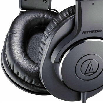 铁三角（Audio-technica）ATH-M20x 入门级专业监听头戴式耳机 直播音乐剪辑听书