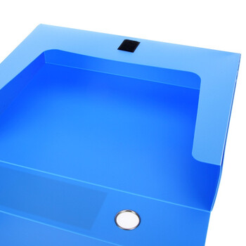 三木A4/75mm标准型档案盒/加厚文件资料盒/粘扣收纳盒/办公用品 HC-75 蓝色