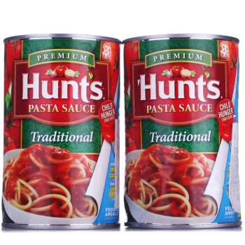 凑单品：Hunts 汉斯 原味传统口味意大利面酱 680g*2罐