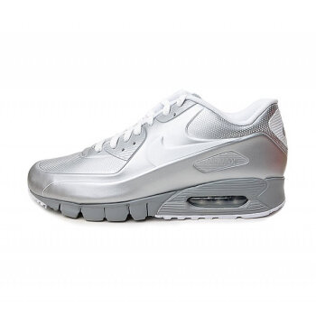 nike 男式 經典max 90系列金屬質感鞋面運動文化鞋 488268-002 銀色