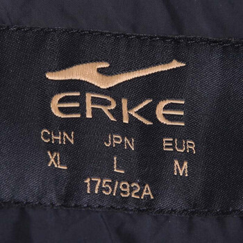 鸿星尔克erke 男装 男式单风衣 w13034096 黑色 2xl