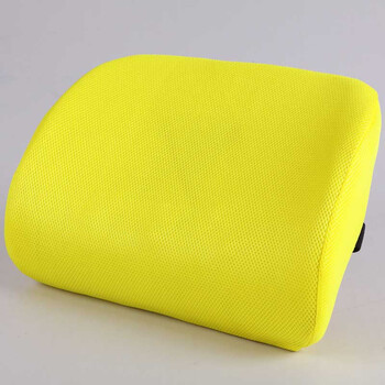 lehome乐加家纺腰托人体工学清爽透气慢回弹减压腰靠(夏日款) 黄